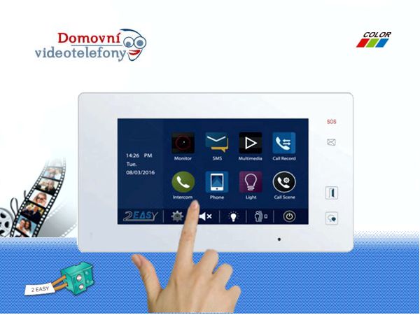 Dveřní monitor PM-D275TMDv2, paměť, dotyková obrazovka TFT 7