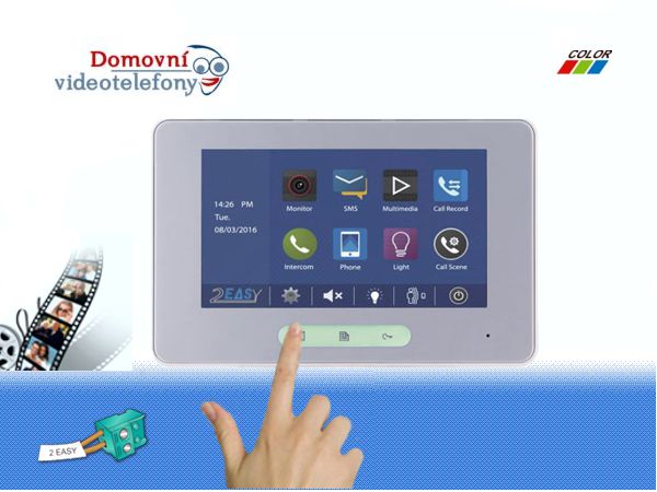 Dveřní monitor PM-D274TMD, paměť, dotyková obrazovka TFT 7