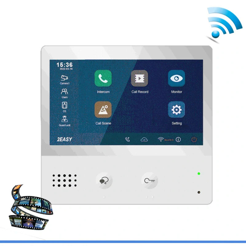 Bytový monitor PM-D277TMW-V2, obrazová paměť, dotyková 7" obrazovka, WiFi, CZ