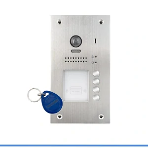 Dveřní stanice PC-D250-4F-ID, objektiv kamery 170°, zápustná montáž