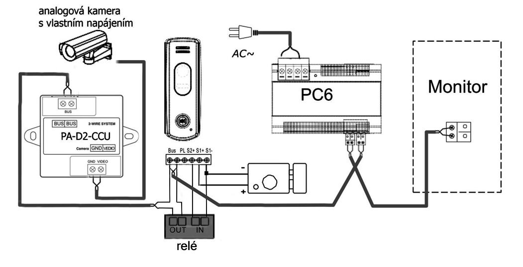 Venkovní dveřní audio telefon PC-D246A s dešťovým krytem