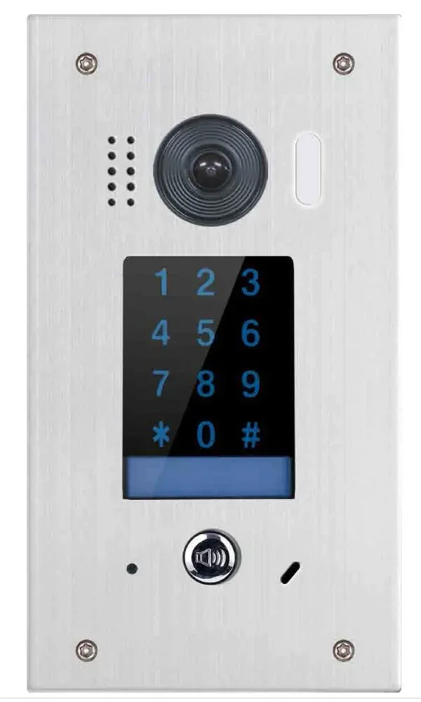 Dveřní stanice PC-D252-FK s kódovou klávesnic, objektiv kamery 170°, zápustná montáž