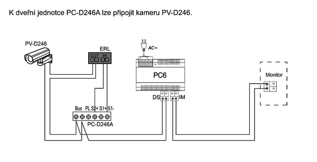 Venkovní dveřní audio telefon PC-D246A s dešťovým krytem