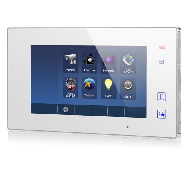 Bytový monitor PM-D275TMDv2, obrazová paměť, dotyková 7" obrazovka, CZ