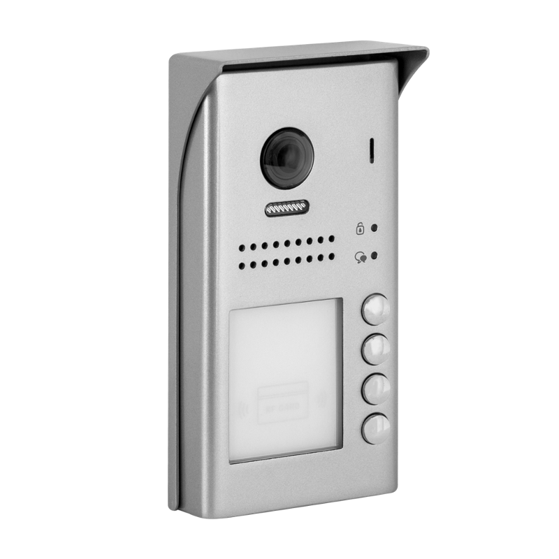 Dveřní stanice PC-D250-4-ID, objektiv kamery 170°, povrchová montáž