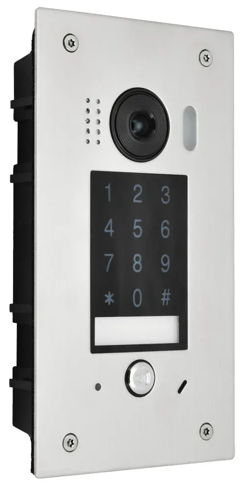 Dveřní stanice PC-D252-FK s kódovou klávesnic, objektiv kamery 170°, zápustná montáž