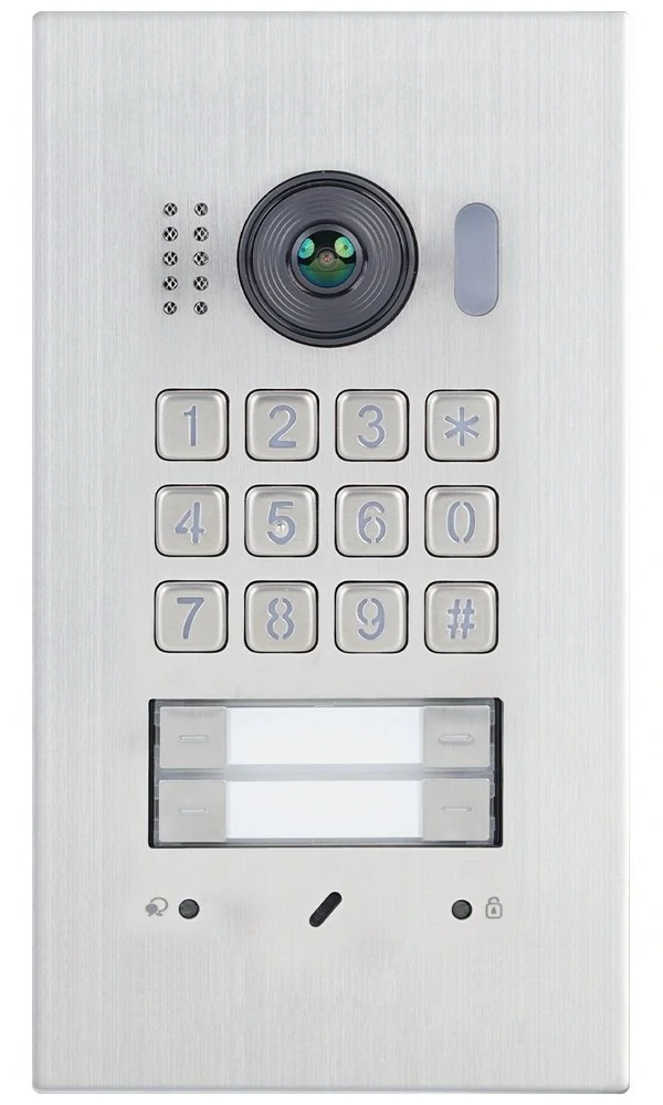 Dveřní stanice PC-D2D13F-IDK s možností instalace 1 až 4 zvonkových tlačítek