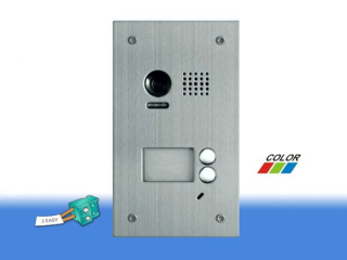 Dveřní telefon PC-D249-2, objektiv kamery 105°, zápustná montáž